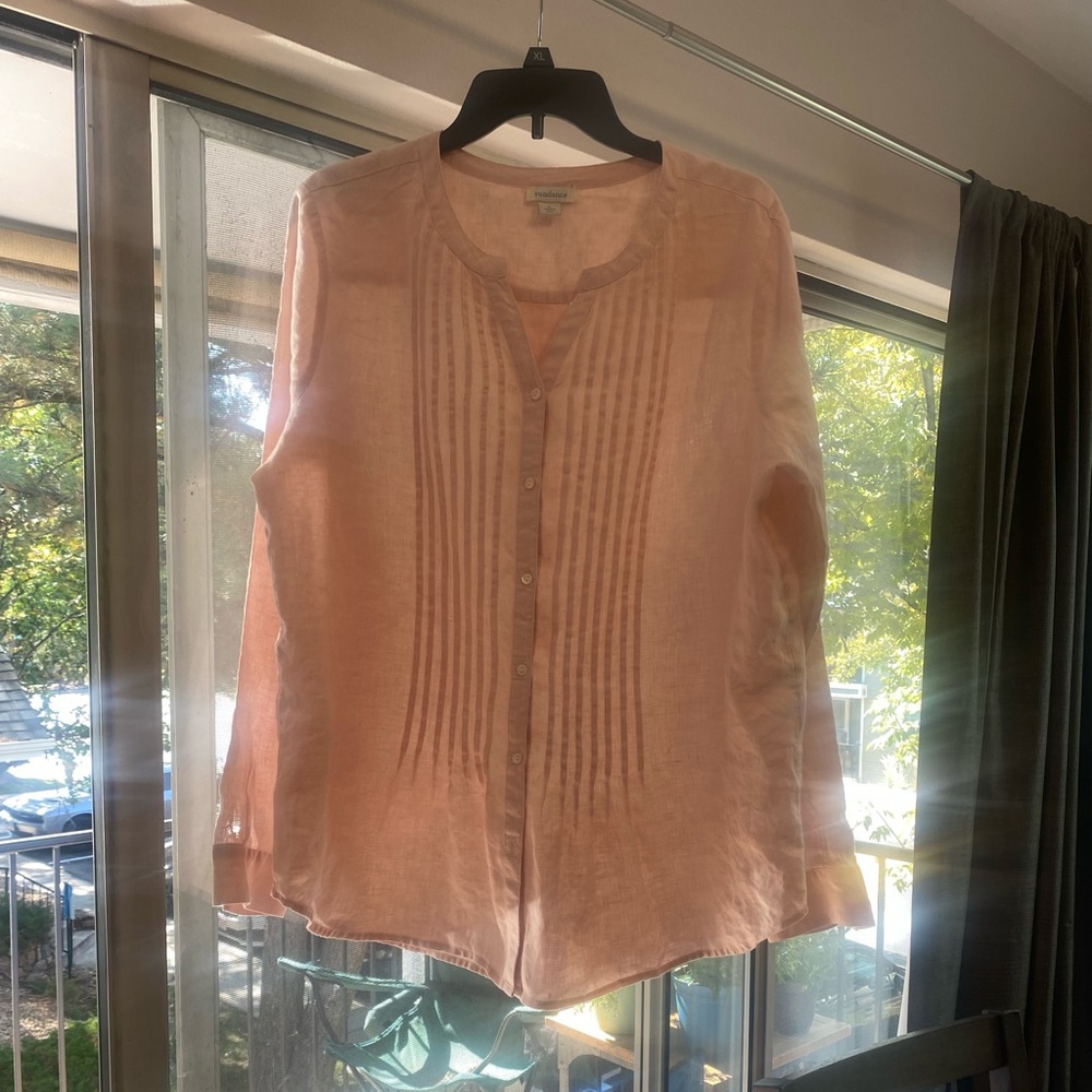 Sundance Tuxedo Style Blouse